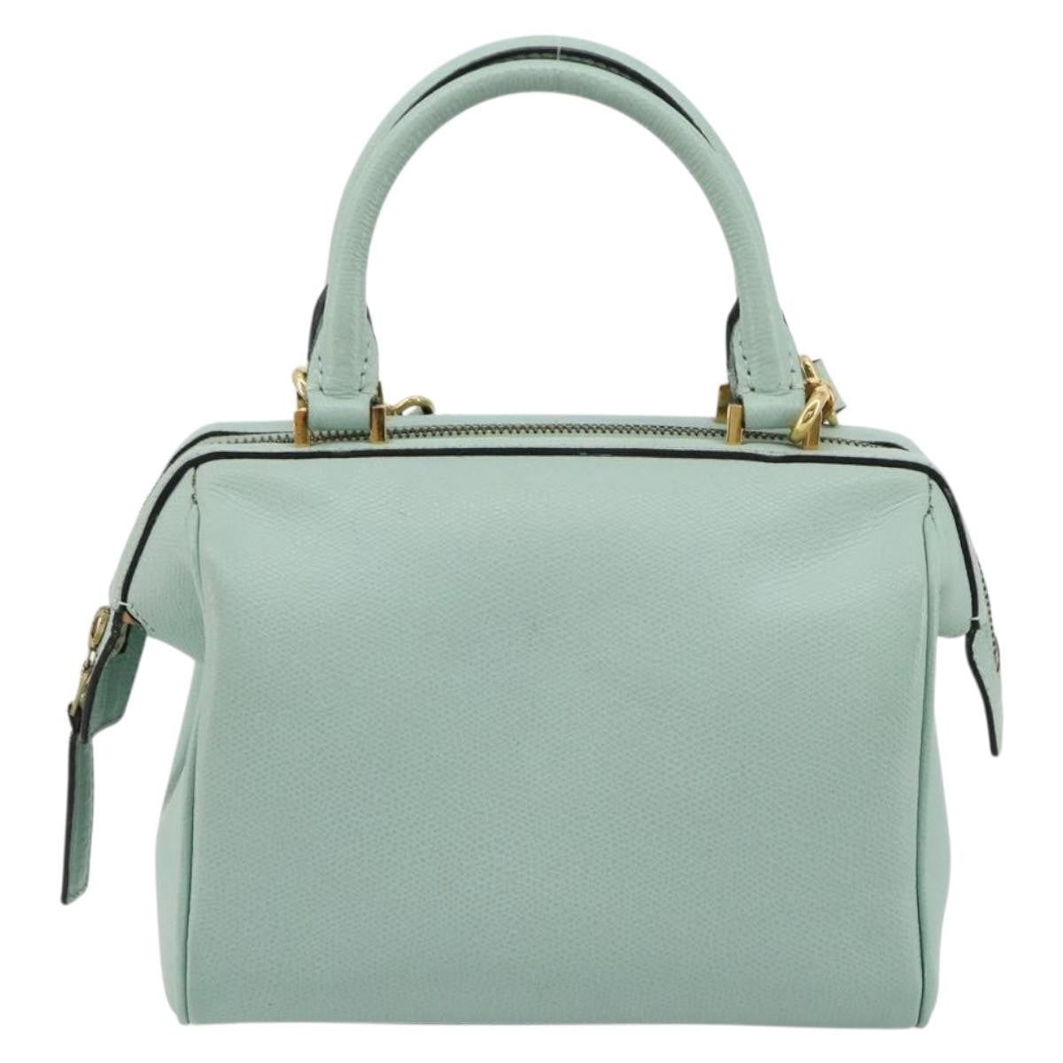 Celine Vintage Leather, Blue, Leather, Handbag