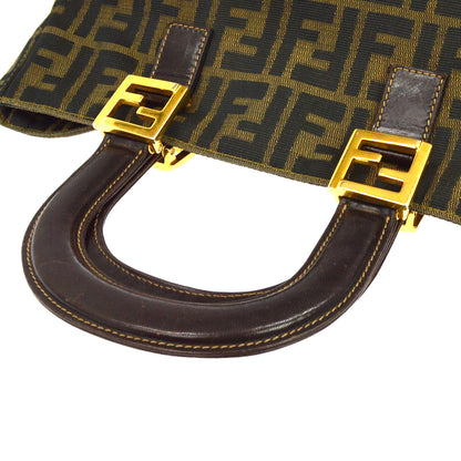 Fendi Vintage Top Handle Zucca canvas, Brown, Canvas, Tote Bag