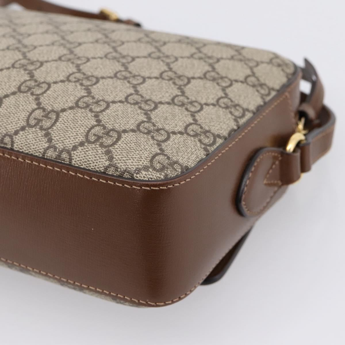 Gucci Horsebit 1955 Flap Pocket Camera GG Coated Canvas and Leather, Beige, Canvas, Shoulder Bag
