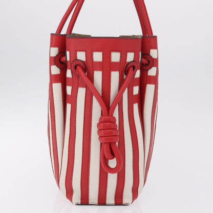 Loewe Flamenco Knot Patchwork Leather, Red, Leather, Handbag