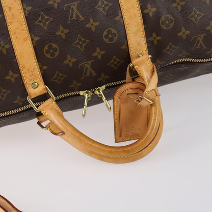 Louis Vuitton Keepall Bandouliere Bag Monogram Canvas, BROWN, CANVAS, Travel bag