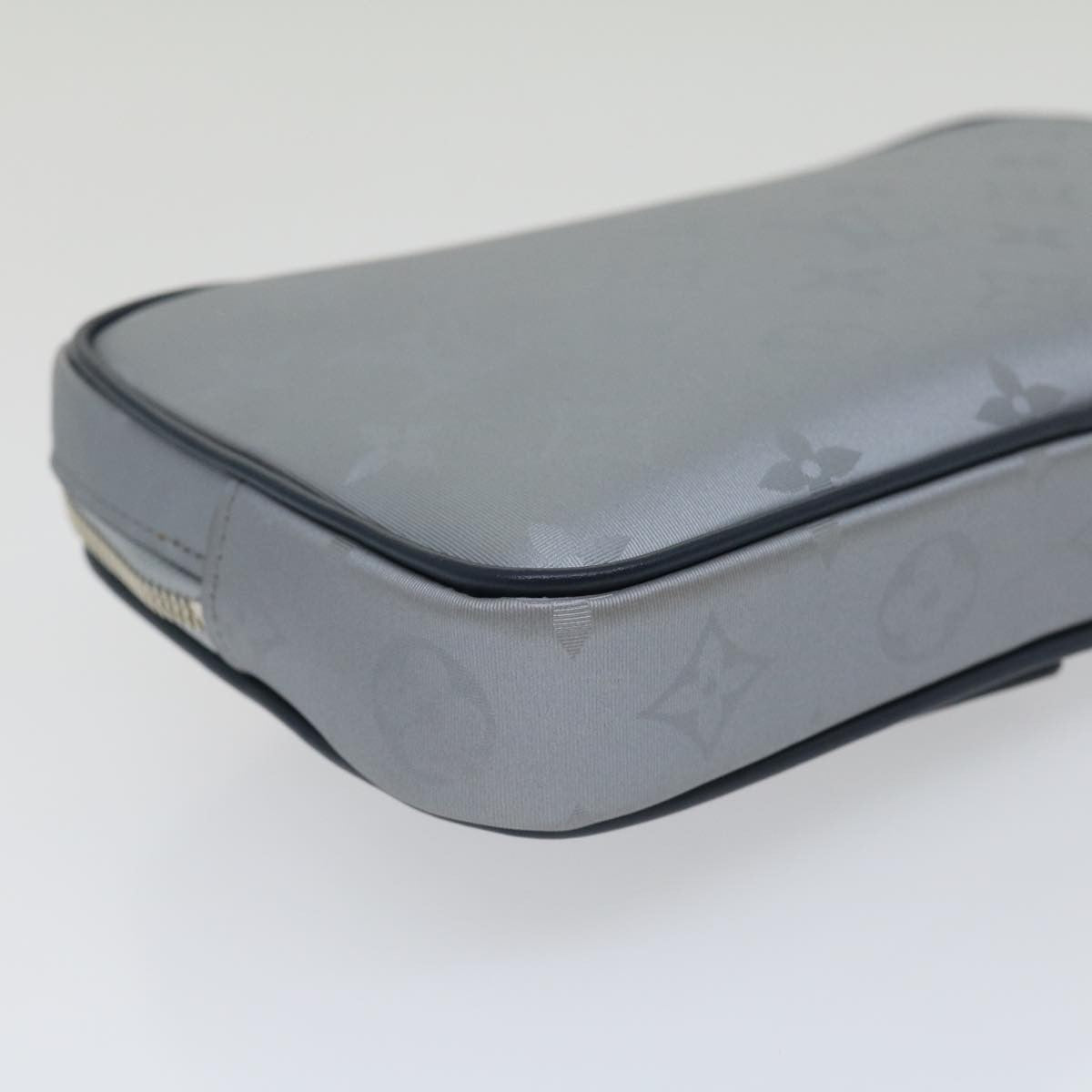 Louis Vuitton Alpha Clutch Limited Edition Monogram Satellite Canvas, Silver, Nylon, Clutch