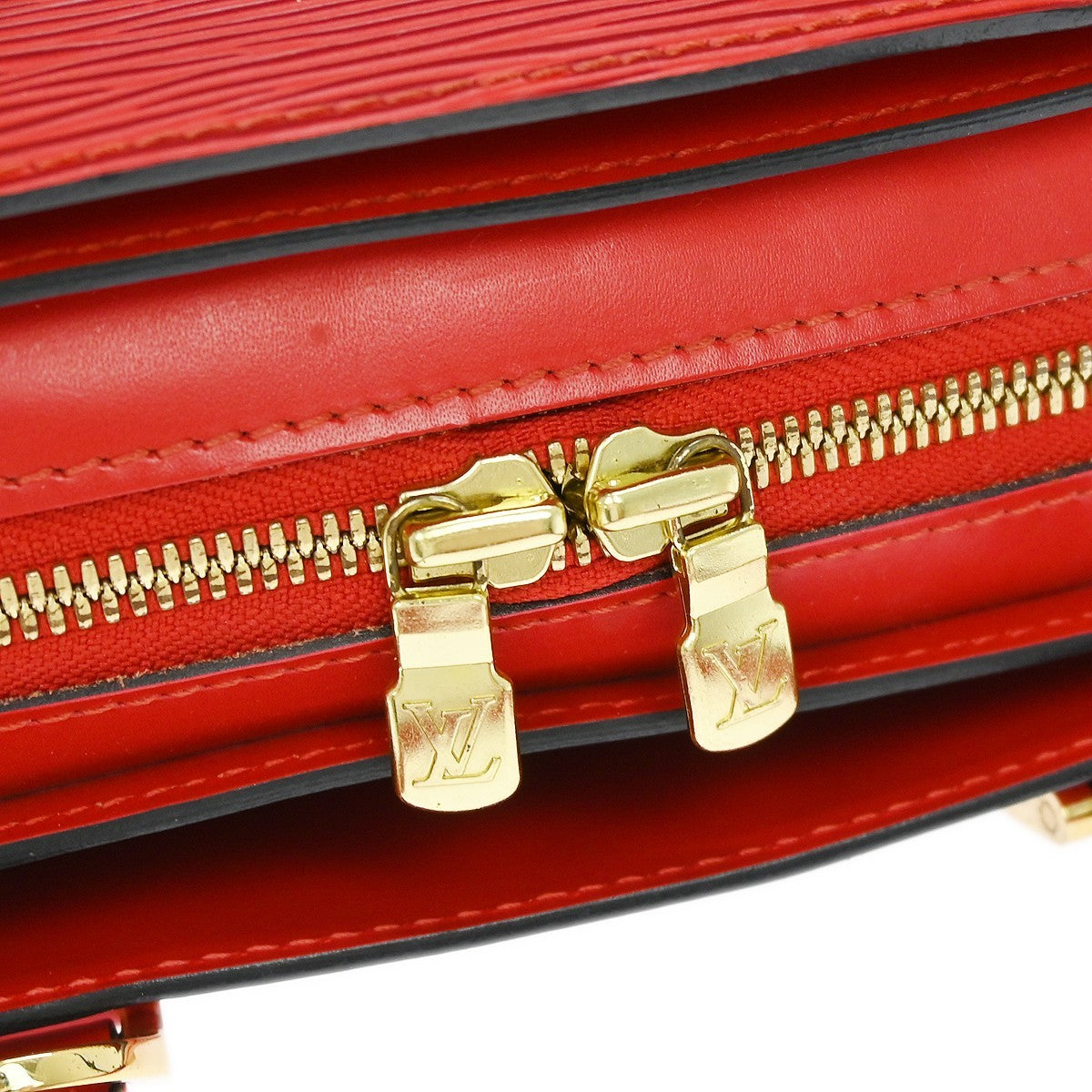 Louis Vuitton Pont Neuf Epi Leather, Red, Leather, Handbag