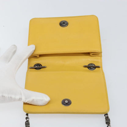 Chanel Boy Brick Flap Bag Lambskin and Plexiglass, YELLOW, LEATHER, Clutche & pouche