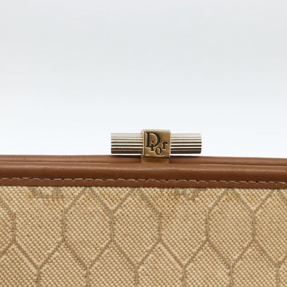 Christian Dior Vintage honeycomb clutch Canvas, Beige, Canvas, Clutch
