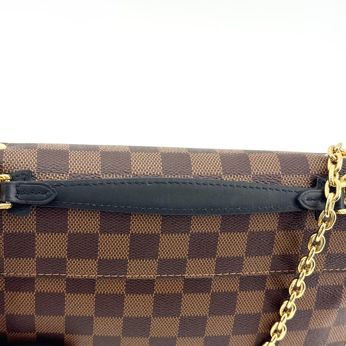 Louis Vuitton Vavin Damier with Leather, Brown, Canvas, Tote Bag