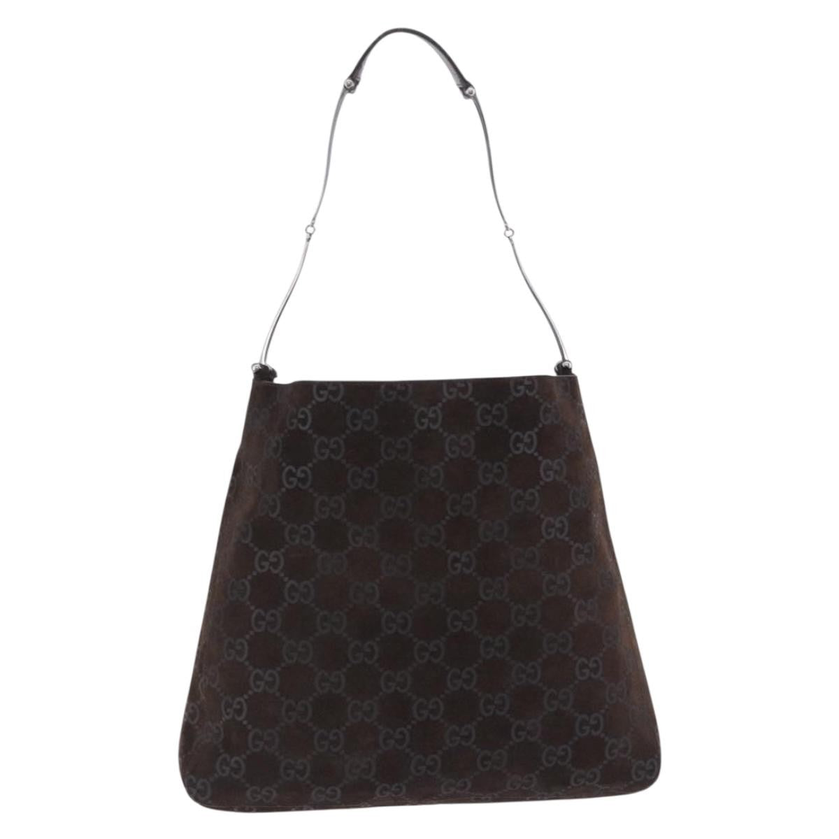Gucci Vintage Hobo GG Suede, Multicolour, Suede, Shoulder Bag