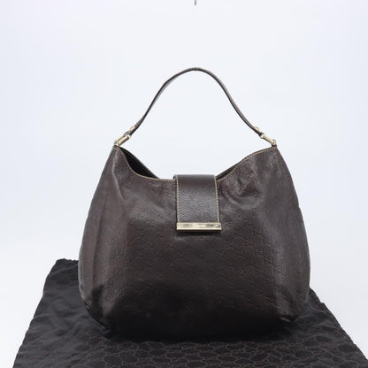 Gucci New Ladies Web Hobo Guccissima Leather, Brown, Leather, Shoulder Bag