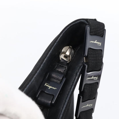 Salvatore Ferragamo Shoulder Bag Canvas, Black, Canvas, Shoulder Bag