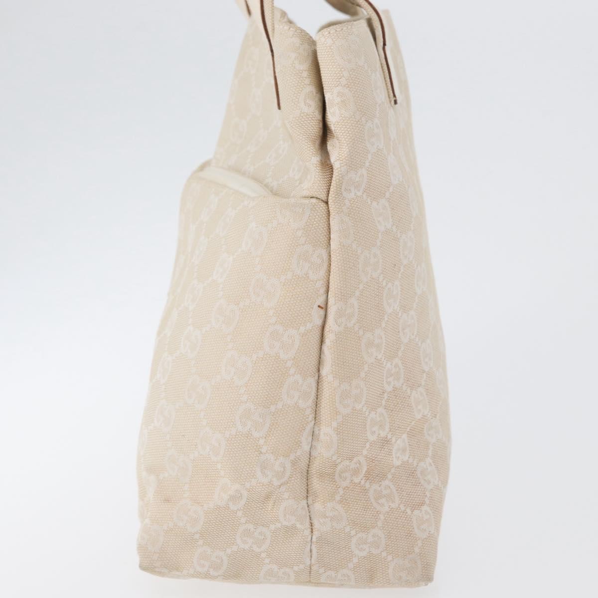Gucci Double Pocket Tote GG Canvas and leather, Ecru, Canvas, Handbag