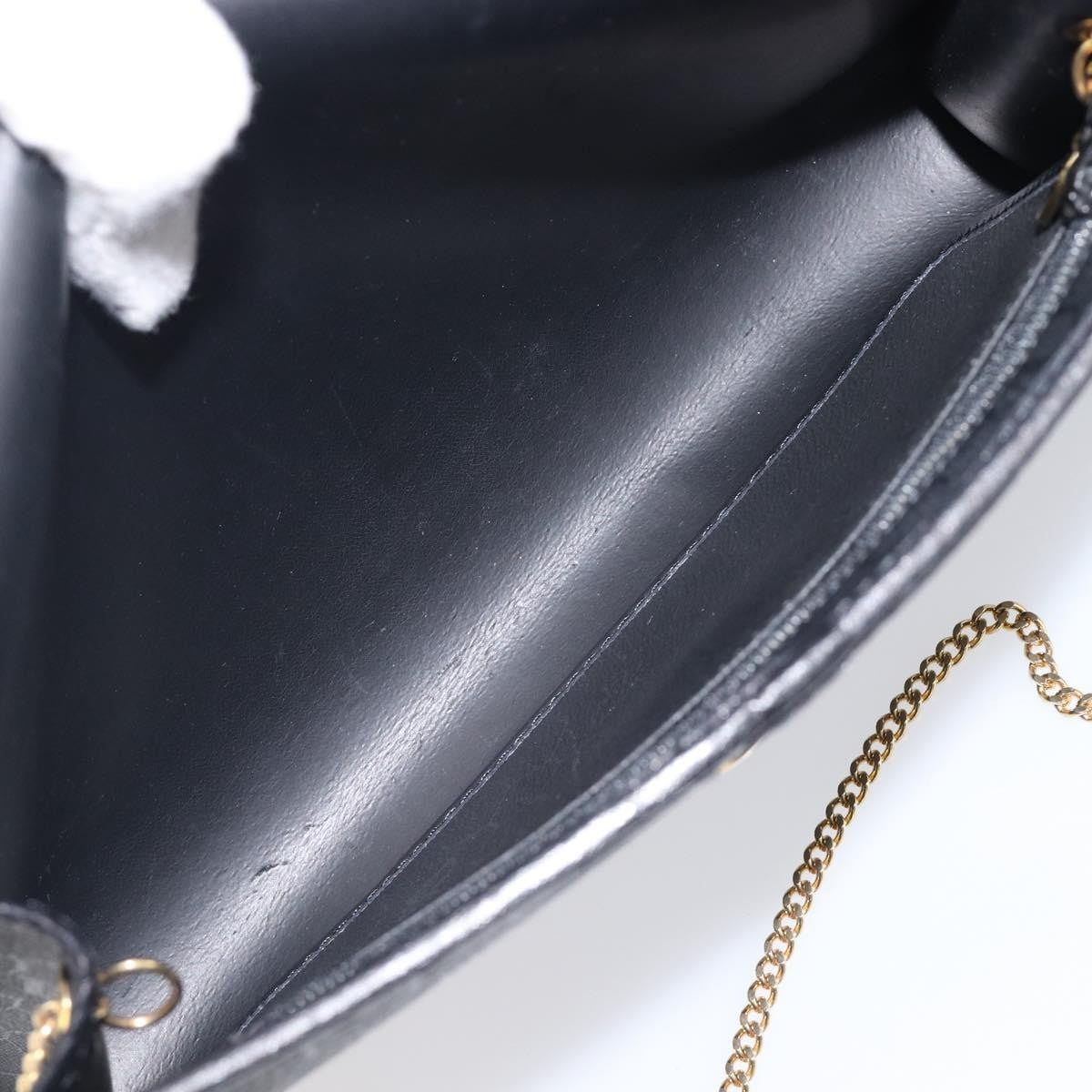 Christian Dior Vintage Honeycomb chain Canvas, Black, Canvas, Shoulder Bag