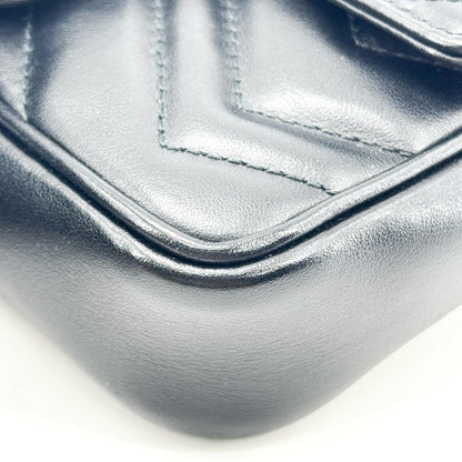 Gucci GG Marmont Flap Matelasse Leather, Black, Leather, Handbag