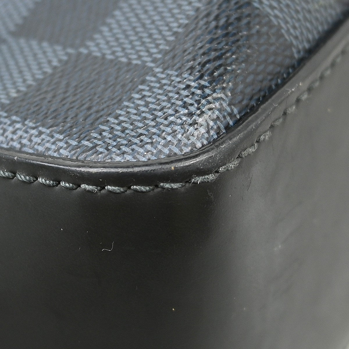 Louis Vuitton Greenwich Messenger Damier Cobalt, Black, Canvas, Handbag