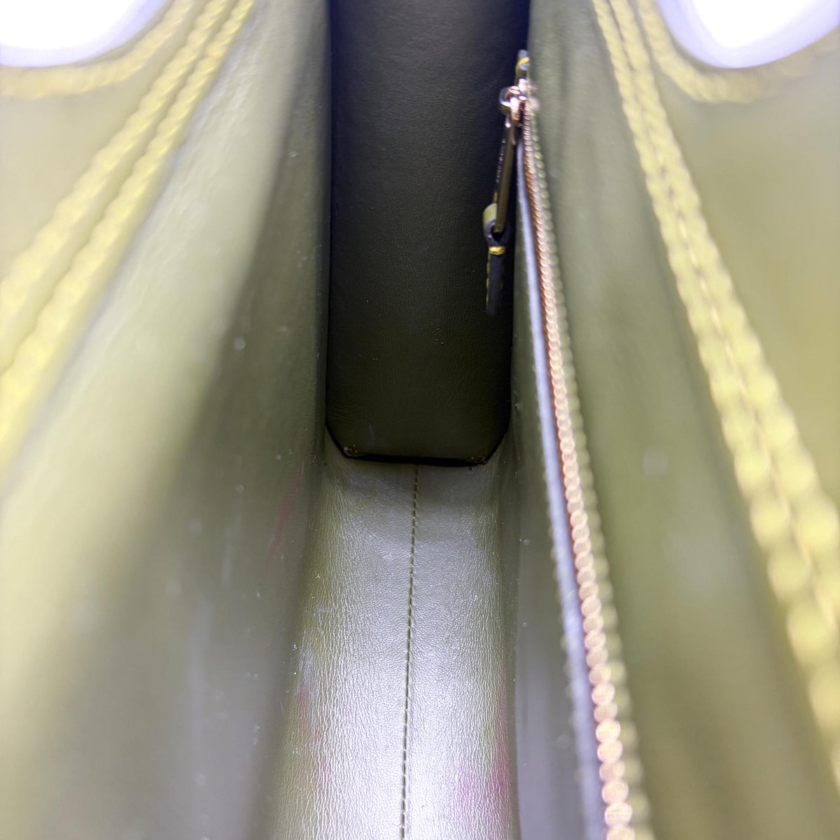 Burberry Title Pocket Leather, Green, Calfskin, Crossbody Bag