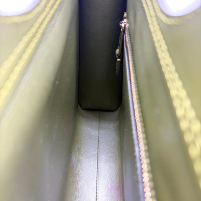 Burberry Title Pocket Leather, Green, Calfskin, Crossbody Bag