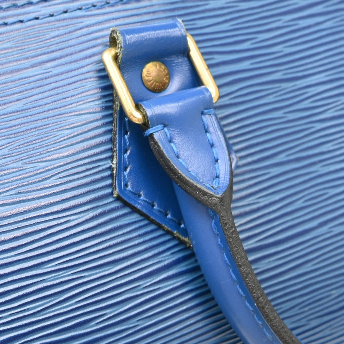 Louis Vuitton Speedy Epi, Blue, Leather, Handbag