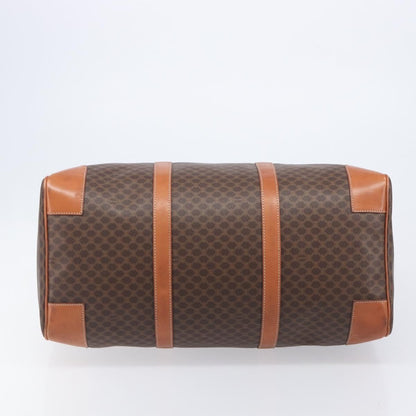 Celine Vintage Duffle Macadam Coated Canvas, Brown, Canvas, Handbag