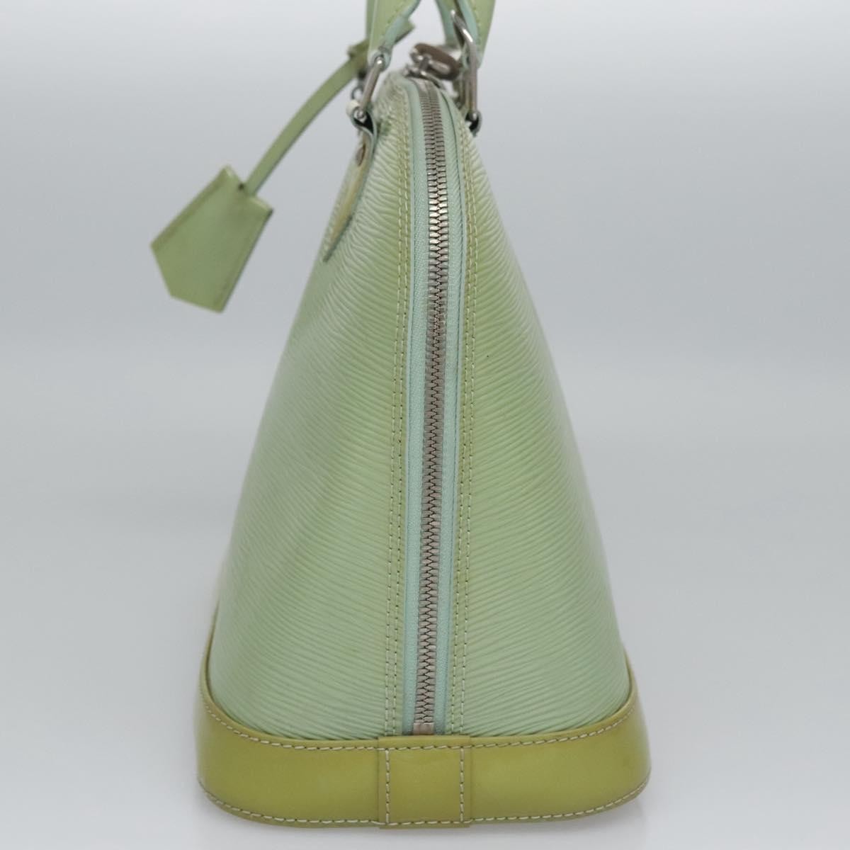 Louis Vuitton Alma Electric Epi Leather, Green, Patent Leather, Handbag