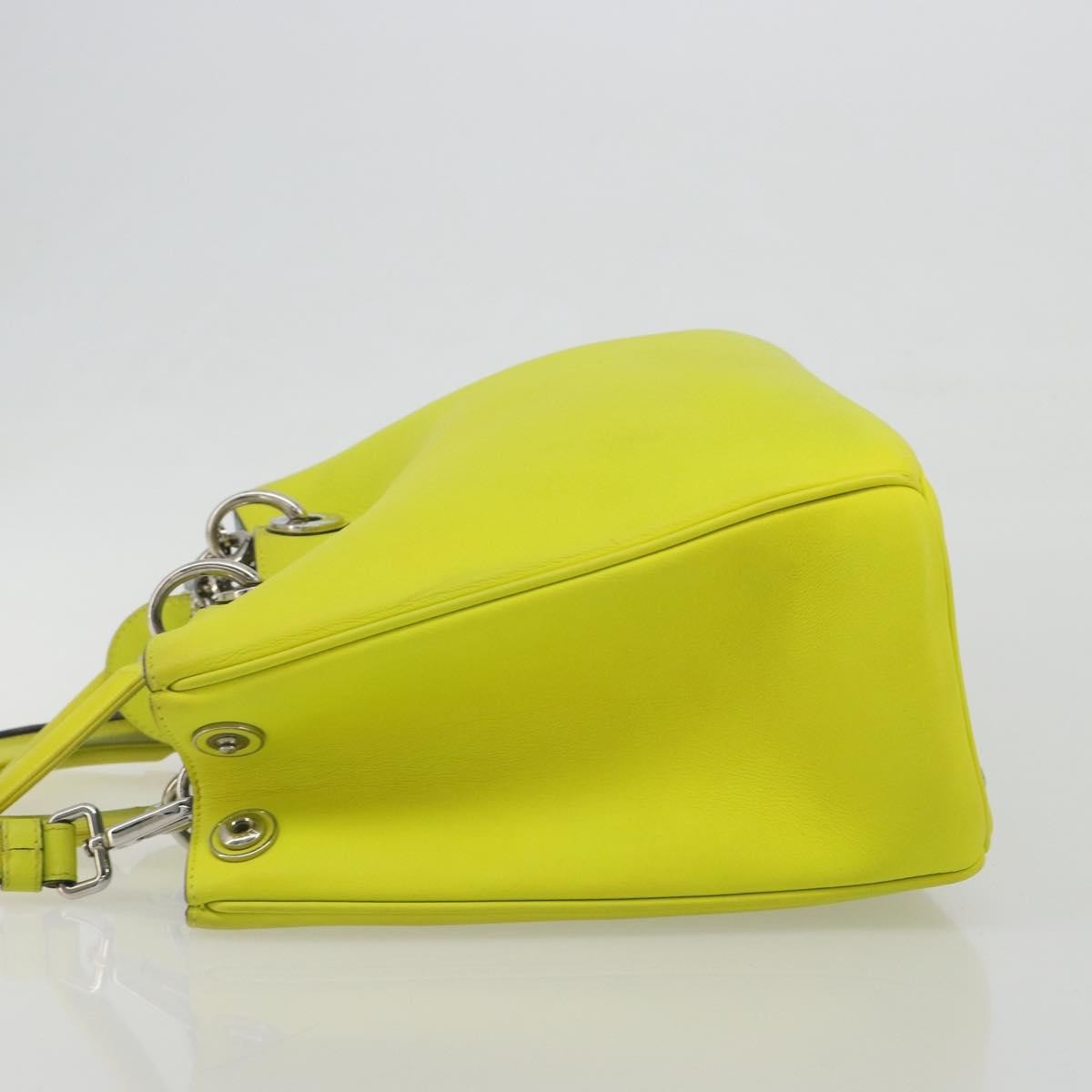 Christian Dior Diorissimo Tote Smooth Calfskin, Yellow, Leather, Handbag