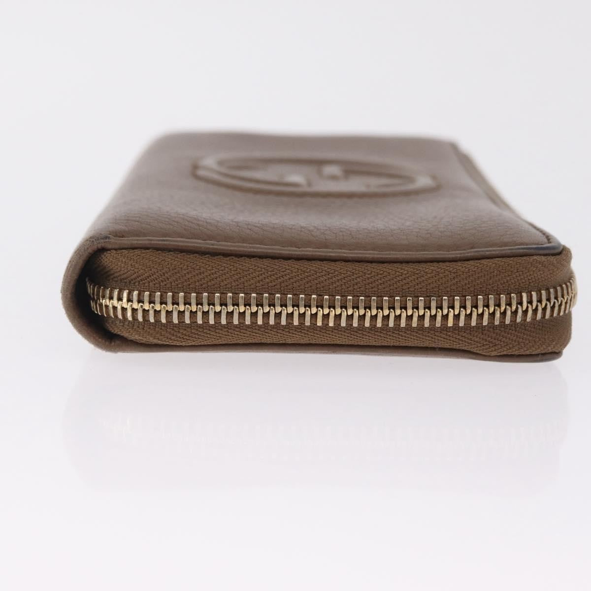 Gucci Soho Double Zip Around Leather, Brown, Leather, Wallet