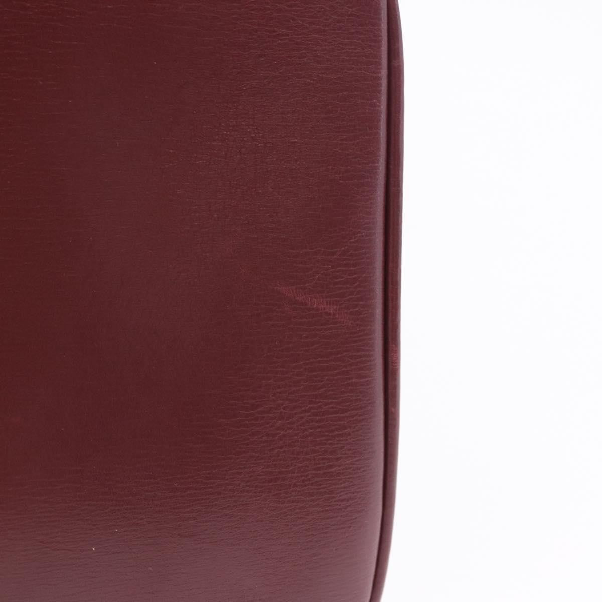 Celine Shoulder Leather, Burgundy, Leather, Shoulder Bag