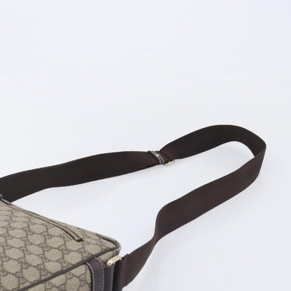 Gucci Front Zip Messenger GG Coated Canvas, Beige, Canvas, Crossbody Bag