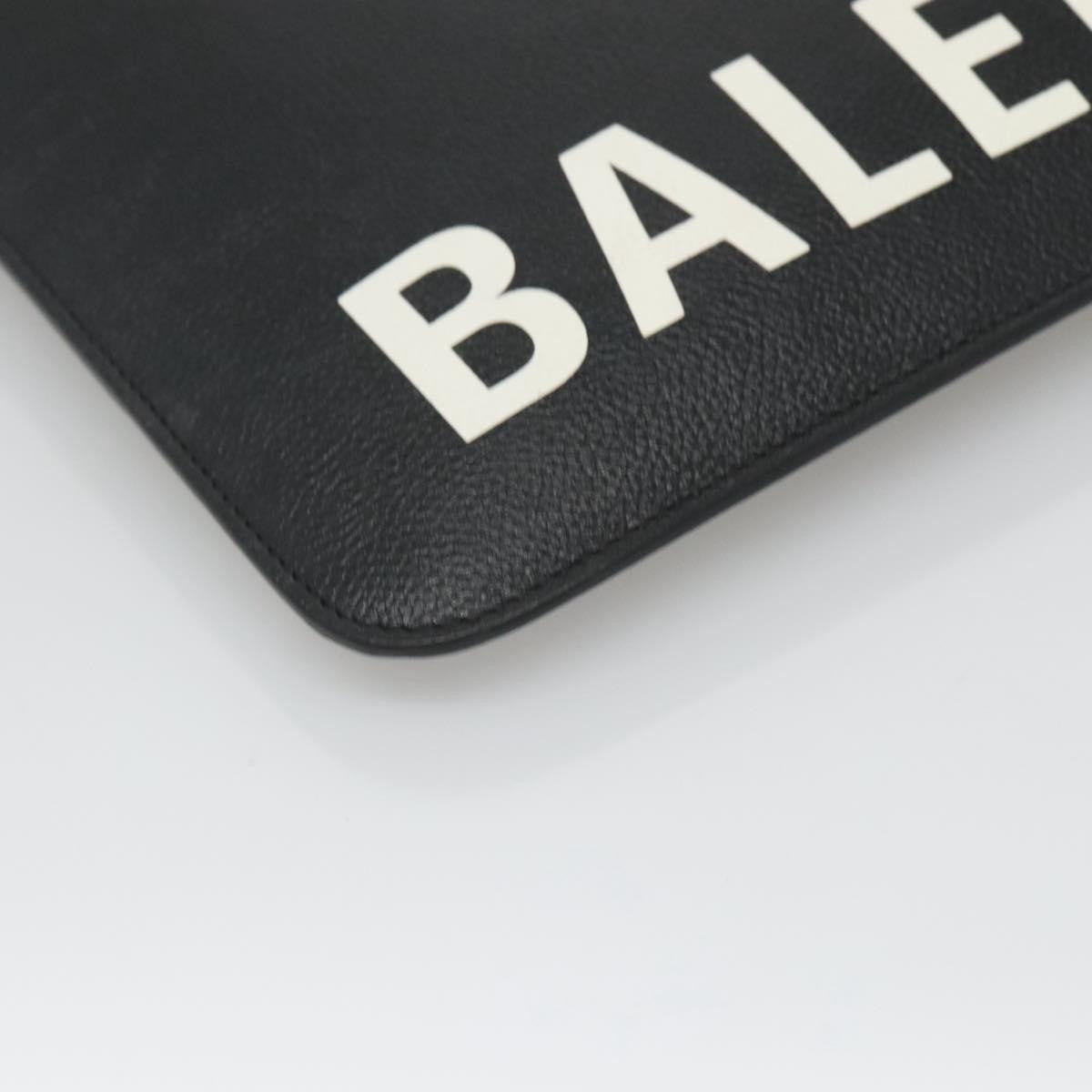 Balenciaga Ville Pouch Leather, Black, Leather, Clutch