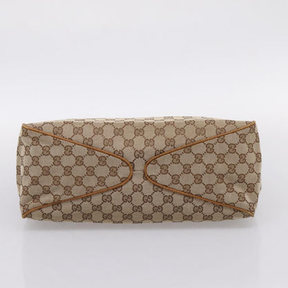 Gucci Vintage Bamboo Handle GG Canvas, Beige, Canvas, Tote Bag