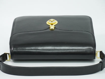 Gucci Shoulder Leather, Black, Leather, Shoulder Bag