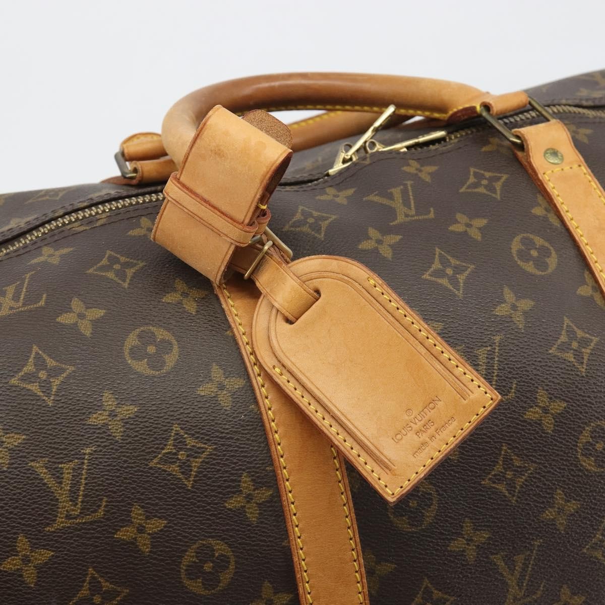 Louis Vuitton Keepall Bandoulière Monogram, Brown, Canvas, Travel Bag