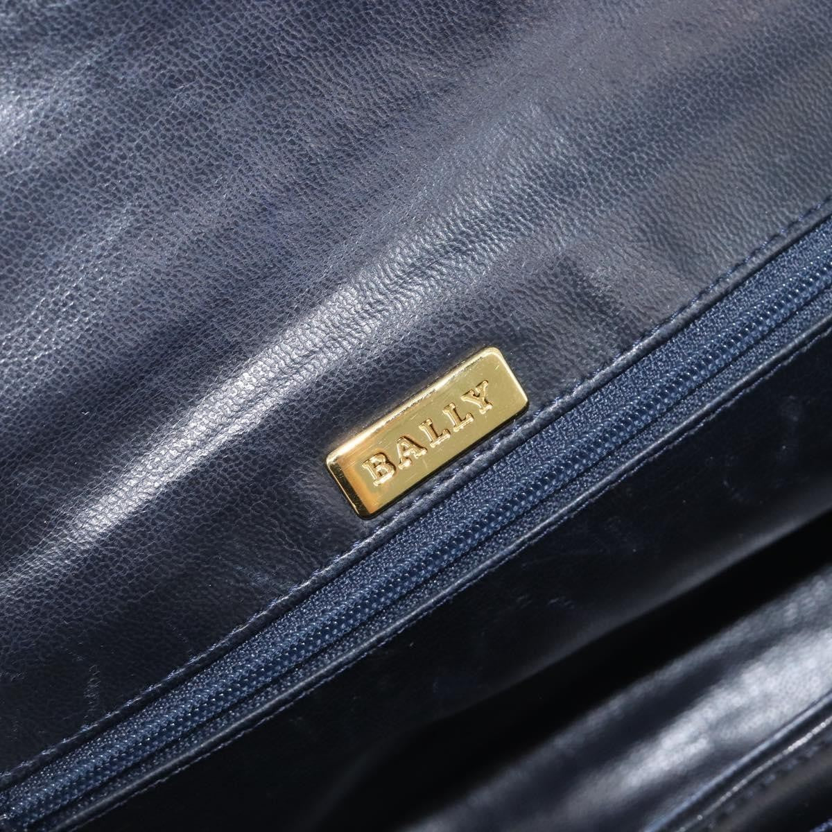 Bally Vintage Quilted Leather, Navy, Leather, Shoulder Bag