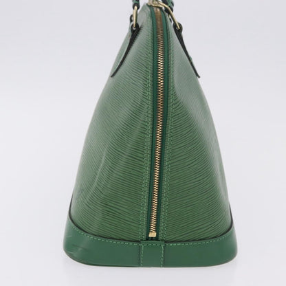 Louis Vuitton Alma Epi, Green, Leather, Handbag