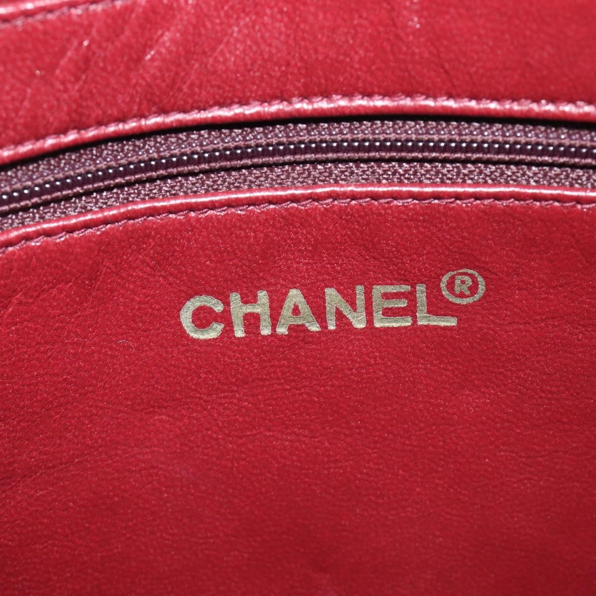 Chanel Vintage Front Pocket Camera Chevron Lambskin, Black, Leather, Handbag