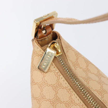 Celine Vintage Zip Hobo Macadam Canvas, Beige, Canvas, Shoulder Bag