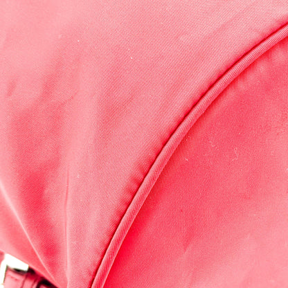 Prada Front Zip Drawstring Tessuto, Red, Nylon, Backpack
