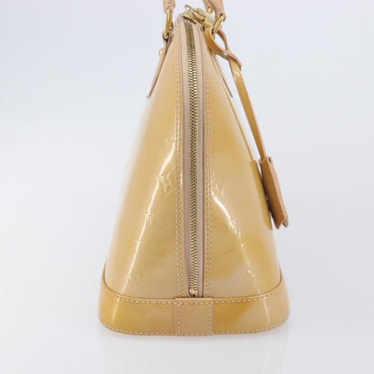 Louis Vuitton Alma Monogram Vernis, Beige, Patent Leather, Handbag
