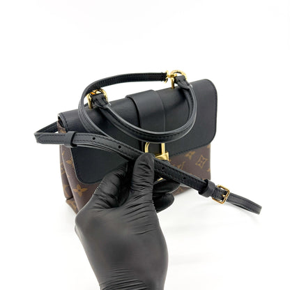 Louis Vuitton Locky Monogram Canvas with Leather, Black, Canvas, Handbag