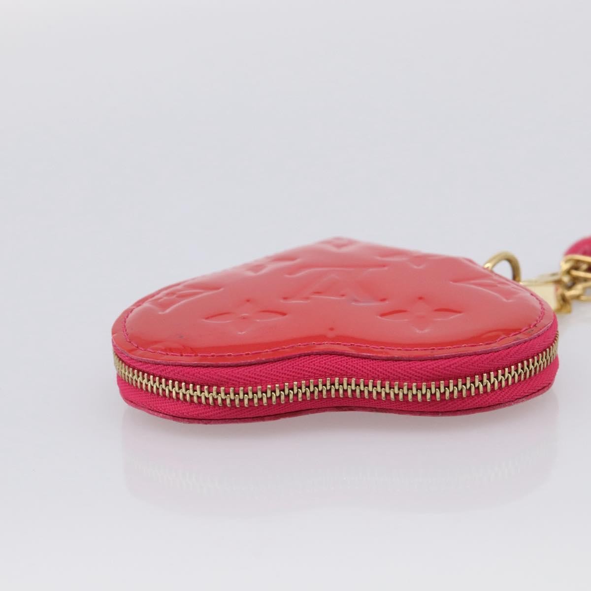 Louis Vuitton Heart Coin Purse Monogram Vernis, Pink, Patent Leather, Clutch