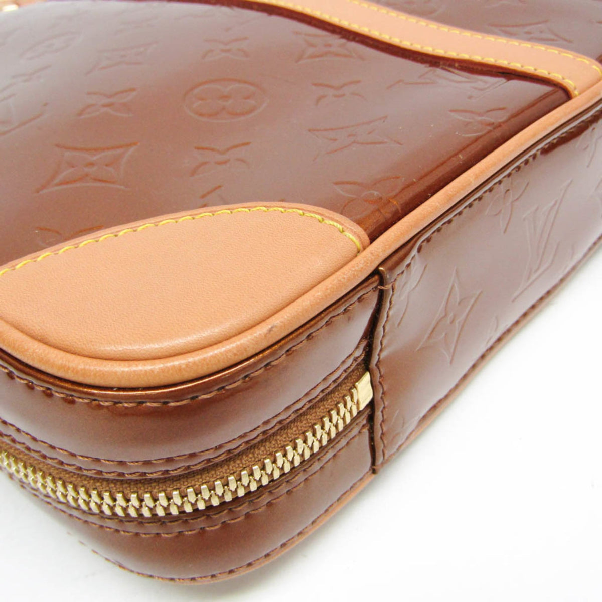 Louis Vuitton Vandam Monogram Vernis, Brown, Patent Leather, Handbag