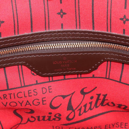 Louis Vuitton Neverfull Damier, Brown, Canvas, Tote Bag