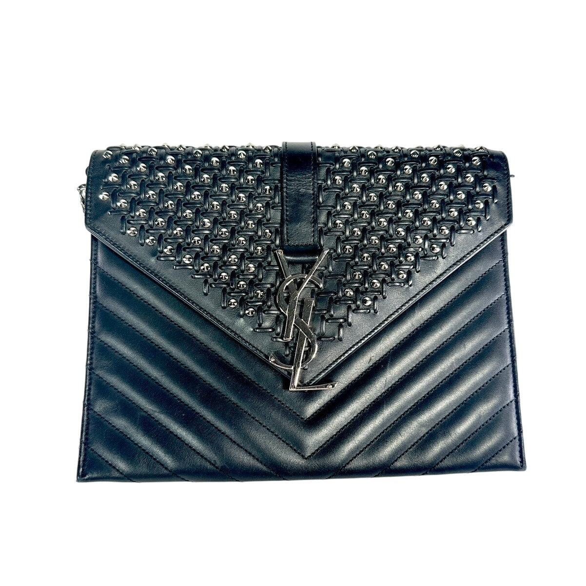 YVES SAINT LAURENT YSL Envelope Chain Bag Black