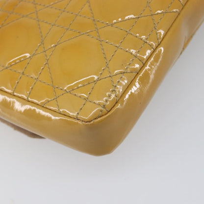 Christian Dior New Lock Cannage Quilt Patent, Yellow, Patent Leather, Clutch