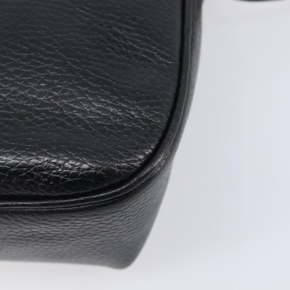 Celine Vintage Circle Logo Leather, Black, Leather, Crossbody Bag