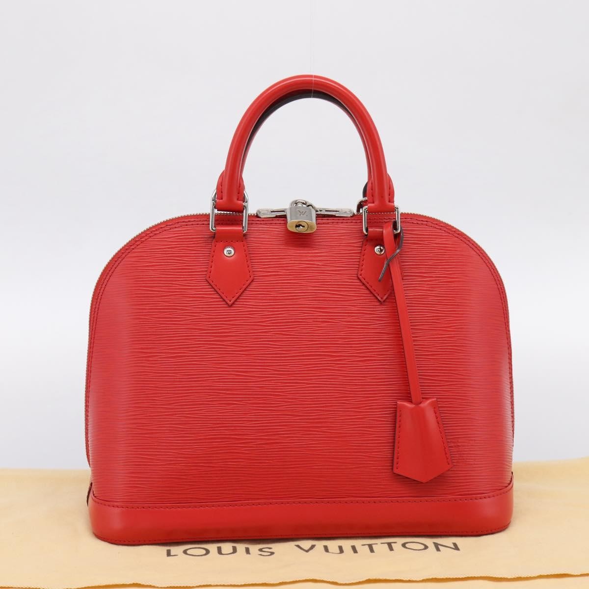 Louis Vuitton Alma Epi, Red, Leather, Handbag