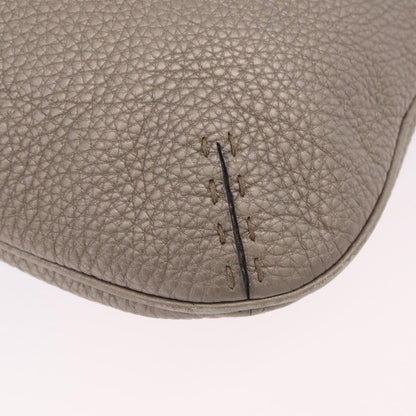 Fendi Selleria Leather, Silver, Leather, Crossbody Bag