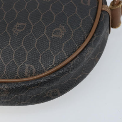 Christian Dior Vintage Honeycomb Canvas and Leather, Black, Canvas, Shoulder Bag