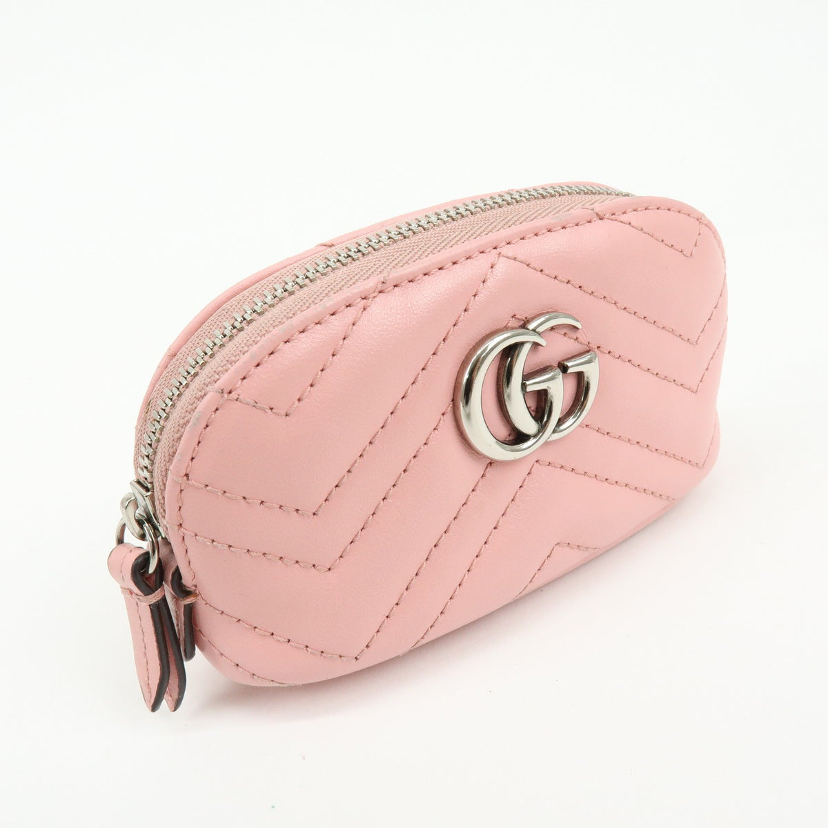 Gucci GG Marmont Key Matelasse Leather, Pink, Leather, Clutch