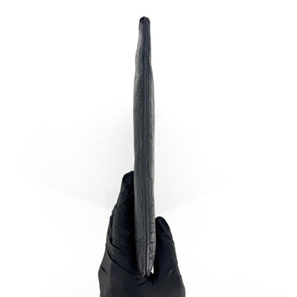 Saint Laurent Classic Monogram Zip Crocodile Embossed Leather, Black, Leather, Clutch