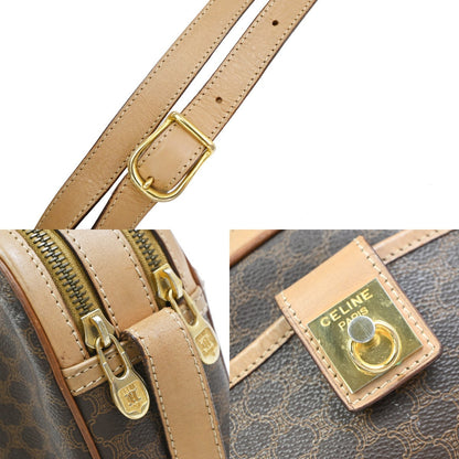 Celine Macadam Leather, Brown, PVC, Shoulder Bag