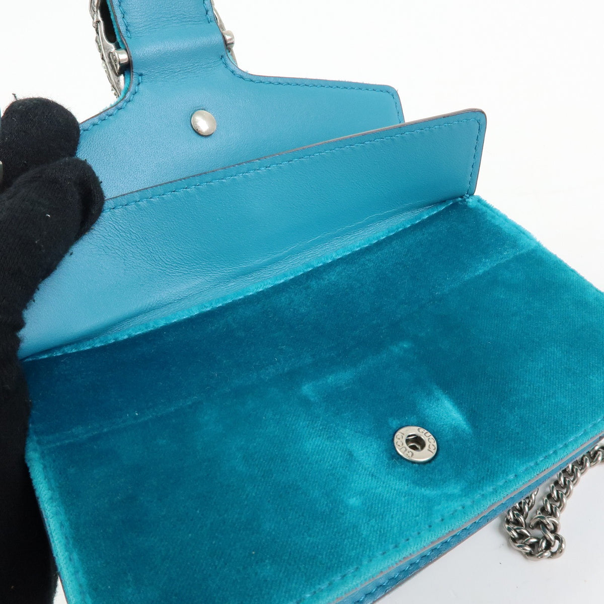 Gucci Dionysus Velvet, Green, Velvet, Handbag